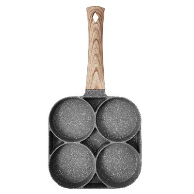 China Viable Egg Frying Pan Pancake Nonstick 4 Cup Fried Egg Pan Aluminum Alloy Fryin Pan Breakfast Cooker for sale