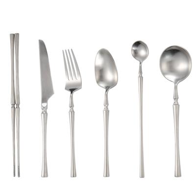 China Hot Selling Jieyang Cutlery Spoon Viable Silver Table Spoon 304 Stainless Steel (18-10) Sets of Cutlery for sale