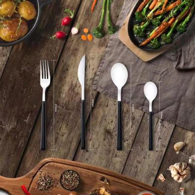 China High Quality Durable Plastic Handle Knife Table Silver Fork Stainless Steel Spoon Fork Sets Wedding Cutlery For Home Restaurant Festival for sale