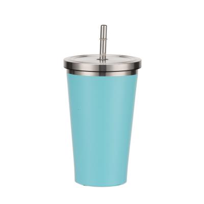 China New Design 20oz Stainless Steel Viable Hot Selling Drinking Bottle With Lid And Straw Water Bottle for sale