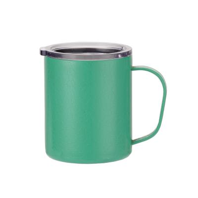 China Wholesale Double Walled Viable Stainless Steel Cup Mugs Handle Office Cup Tumbler With Handle Lid Water Bottle for sale