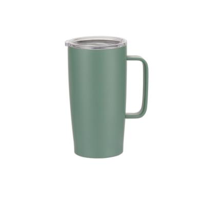 China Sustainable Wholesale Stainless Steel Vacuum Insulated OfficeCup Tumbler With Handle Lid for sale