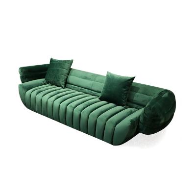 China Removable luxury creative leather light sofa modern simple villa living room sofa for sale