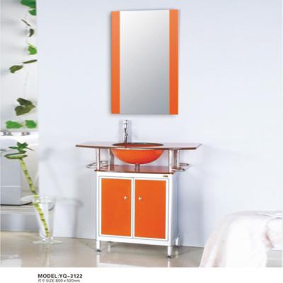 China Contemporary Bathroom Furniture Floor Toilet Basin Orange Paint Sink Bath Store for sale