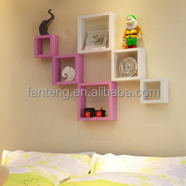 China PANEL square living room wall shelf, wall decoration shelf, colorful wall shelf for sale