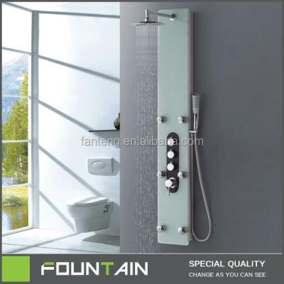 China Best Contemporary Shower Panel Faucet Tempered Glass Shower Tower Panel for sale