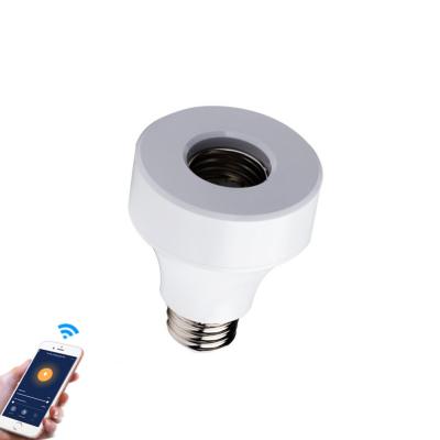 China Plastic Aluminum Smart Led Lamp Holders Tuya Wifi Lamp Holders E27 Lamp Base for sale