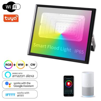 China Garden Tuya Control RGB Wireless Color Changing Smart Wifi Floodlight Led Flood Light for sale