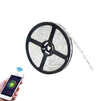 China Tuya Theme Park 100-240v Wifi Smart Waterproof Aluminum Plastic Flex Led Strip Lights Remote Control for sale