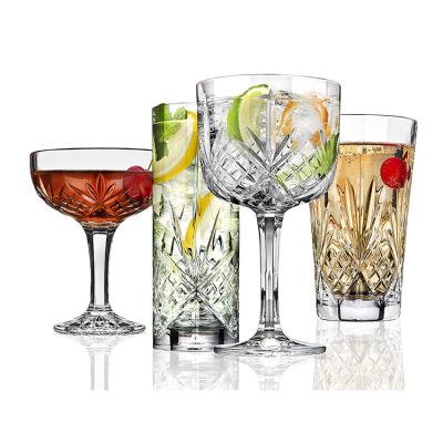 China Larger Capacity Barware Drinkware Mixology Set - Gin Glasses Collins Tall Glasses, Bar Cups and Champagne Coupes for sale