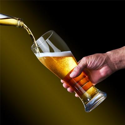 China Custom Made High Quality 670Ml 23Oz Beer Glass Good Beer Drinking Glasses Fine Crystal Beer Glasses for sale