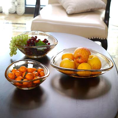 China Factory Direct Sale Disposable Salad Serving Bowls Large Fruit Mixing Bowl Clear Crystal Bowls For Decoration for sale