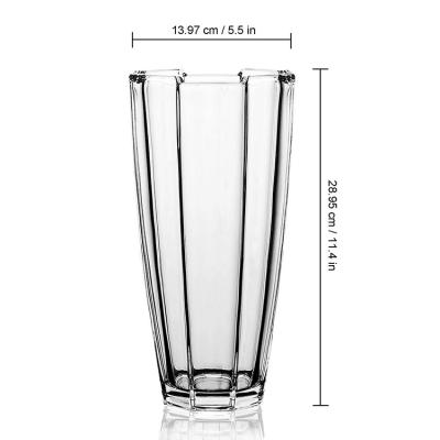 China Europe 1061VSb Clear Crystal Flower Vase Glass Vase Tall Vase For Wedding for sale