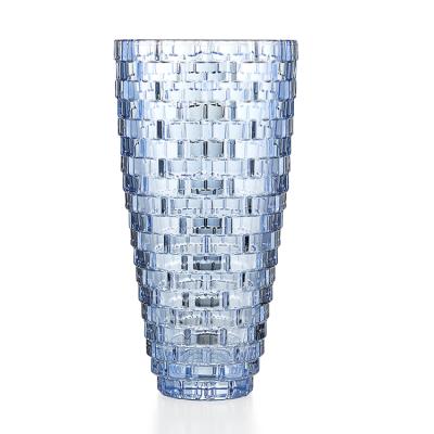 China Minimalist Crystal Vase Palazzo Blue Color Vase/Crystal Glass Vase Palazzo for sale