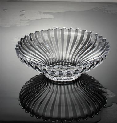 China Sustainable Luxury Clear Glass Candy Bowl Decorative Useful Fruit Tray for sale