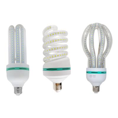 China Residential Foshan U Shape Led Lotus Energy Saving Fluorescent Corn Light E27 B22 E40 B22 2U 3U 4U 5U 6U Led Spiral Lamp for sale