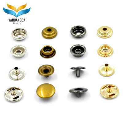 China Suitcase good quality metal button fashion gold metal sewing button in 10mm 12.5mm 15mm for clothing and bags for sale