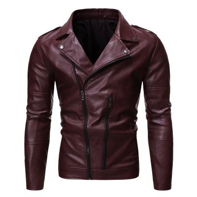 China Waterproof Leather Black Locomotive Mens Jackets Coat Mens Plus Size Jackets for sale