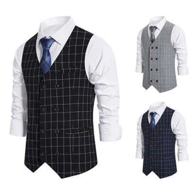 China Single Breasted Suit Anti-wrinkle Suit Men's Slim Fit Vest Fashion Vest Fashion Vest Suit for sale