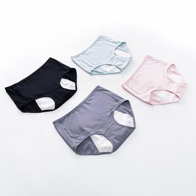 China Custom Cute Colors Antibacterial Leak Proof Period Panties Underwear 4 Layers Cotton Menstrual Period Panties For Girls for sale