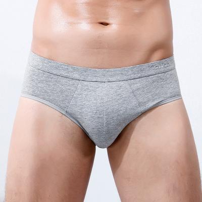 China Breathable men's briefs solid color men's underwear sexy men's underwear U convex printed cotton antibacterial men's briefs for sale