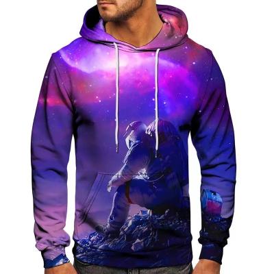 China Anti-Wrinkle Sale Like Hot Cakes 3D Astronaut Graphic Print Men Hoodie Not Easy To Fade Lifelike Appearance Hoodies for sale