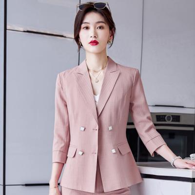 China OEM Loose Fit Black QUICK DRY Blazer New Long Sleeve Women Coat Lapel Casual Fashion Suit for sale