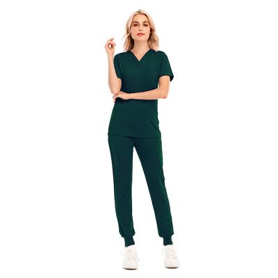 China Eco-Friendly Dentist Hospital Pet Shop Doctor Nurse Uniform Beauty Salon Summer Operating Room Uniform Set Shirts Tops And Pants for sale