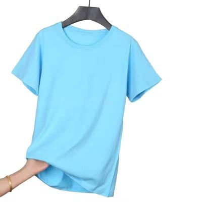 China 100% Cotton Anti-Wrinkle 200 GSM Men Women Solid Color T-shirt Casual Running Top Sportswear Streetwear Sports Tees for sale