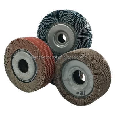 China Nylon Aluminum Oxide Polishing X5000 Grinding Sanding Padnon-woven Flap Wheel for sale