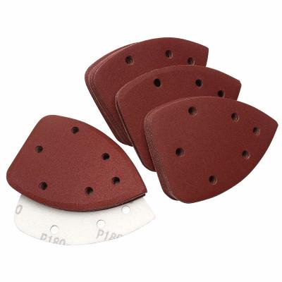 China Wet dry Wood working Aluminum oxide mouse sander use 40 60 grit triangle sandpaper disc for sale