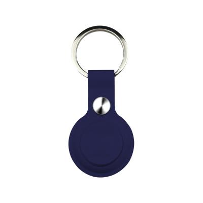 China Key Chain Ring Clip Holder For Airtags Logo Key Case Customized Silicone Air Tag Case Shockproof Cover For Airtag for sale