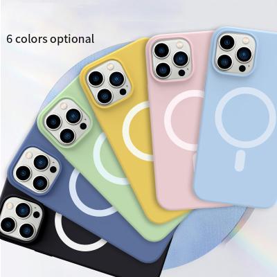 China Magnetic S phone case shockproof transparent wireless charging tpu phone case for iphone 12 13 for sale