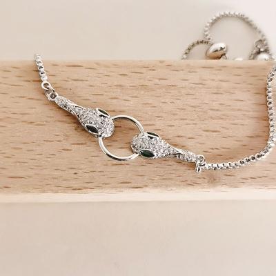 China Environmentally Friendly Classic Popular Customized Snake Shape Chain Bracelets Customization Antique Snake Silver Bangle for sale