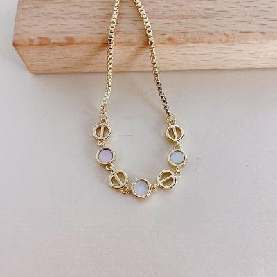 China Environmental Friendly Custom Design Fashion Jewelry Gold Chain Bracelets Silver Adjustable Link Charm Bracelet For Women for sale