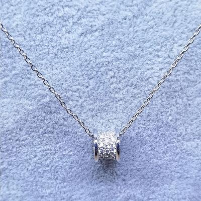 China Environmental Friendly Women Chains Silver Choker Necklaces For Gift Small Size Zircon Pendant Necklace for sale