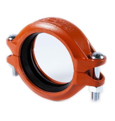 China 316 Low Price DN150 PN16 6inch Carbon Steel SS201 304 Ductile Iron End Fire Protection Grooved Pipe Fittings Grooved Stainless Steel Coupling for sale