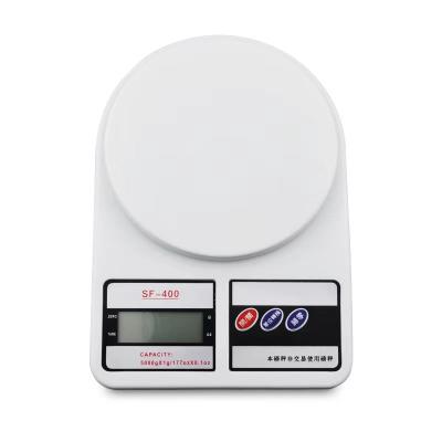 China WITH LID High Quality Household Food Weighing Digital Electronic Kitchen Scale White Blue Division OEM for sale