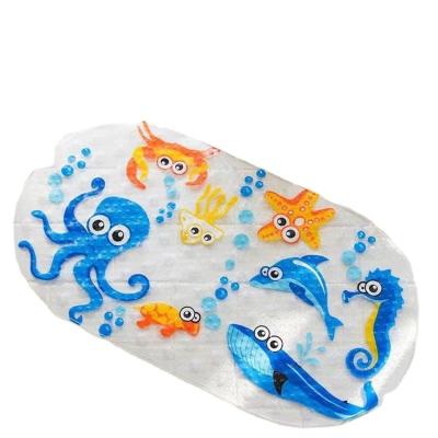 China Funny Bath Mat Baby Bathtub Mat Cute Non Slip Wholesale Cartoon Non Viable For Kids for sale