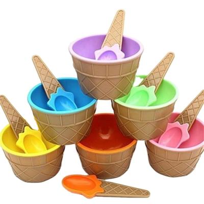 China Eco-Friendly Best Selling Eco-Friendly Universal Creative Ice Cream Bowl And Spoon Set for sale