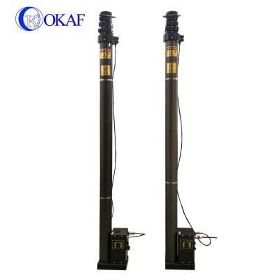 China Emergency Lighting Height 3M-20m Aluminum Alloy Vehicle Mounted Movable Electric Telescopic Mast And Electric Pole Mast for sale