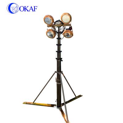 China Mount 10m Camera Mast Tower Mobile Telescopic Antenna Tower Mast LED Lighting Equipment Pole for sale