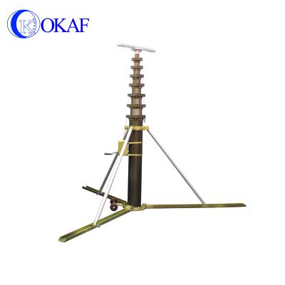 China Mount Camera 3-18M Manual Antenna Mast Vehicle Mounted Telescopic Camera Tower for sale