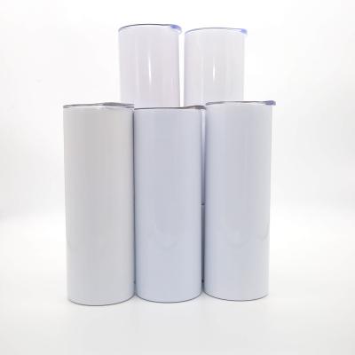 China Sustainable Best Selling Customized Double Wall Insulated Sublimation Blank Lean Tumbler With Slide Lid And Straw for sale