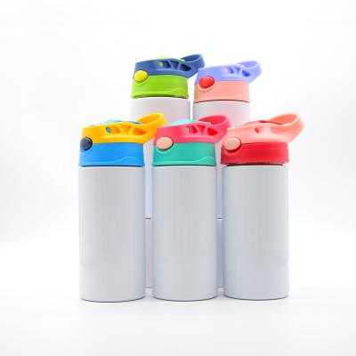 China Hot Sale Viable Wholesale Stainless Steel Double Wall Vacuum Insulated Sublimation Masks Bulk Kids Sippy Water Bottles for sale