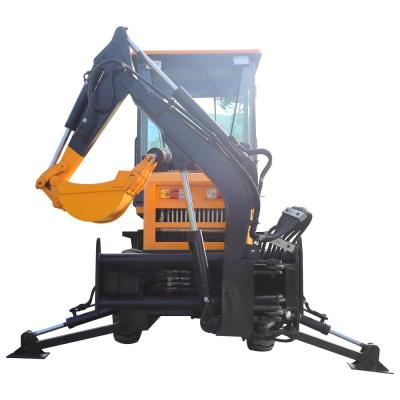 China 4x4 Attachment Front End Loader With Backhoe Mini Backhoe Loader for sale