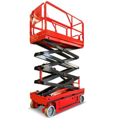 China Electric Hydraulic Scissor Manlift with 320kg Capacity and 900mm Extension Platform for sale