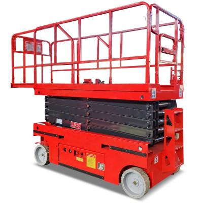 China 320kg Weight Rough Terrain Scissor Lift Platform With High Operating Efficiency Made for sale