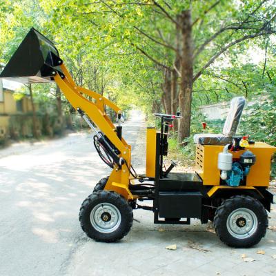 China CE EPA Backhoe Bateria 4 rodas motrizes Pequenos carregadores elétricos com arranque elétrico à venda