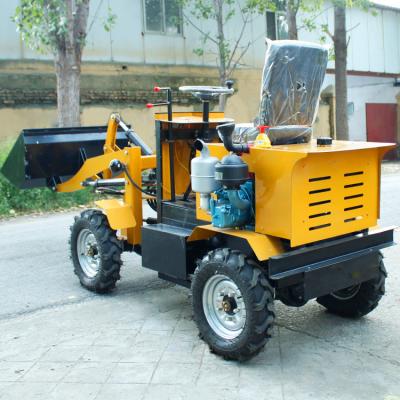 China Electric Start 1000kg Hydraulic Backhoe Loader Mini Front End Loader With Back Hoe for sale